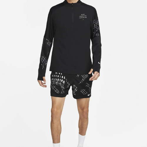 Haut Running Division Flash Noir